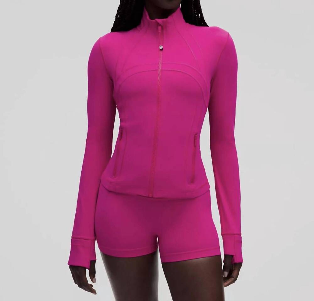 NEW LULULEMON define cropped jacket in pink flare
